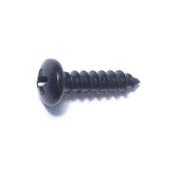 Midwest Fastener Sheet Metal Screw, #8 x 5/8 in, Black Steel Pan Head Phillips Drive, 25 PK 79406 - main